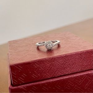 Diamond White Gold Ring Size 4.25-4.50